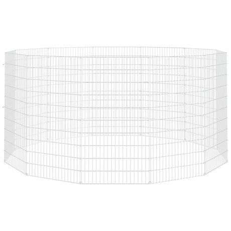 Vidaxxl Freilandtiergehege 12 Paneele 54x100 cm verzinktes Eisen