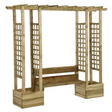Vidaxl Pergola mit Sofa und Pflanzer imprägnierten Kiefer