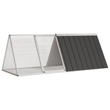 VidaXL Kaninchenstall 201,5 x 80,5 x 71 cm, verzinkter Stahl, Anthrazit
