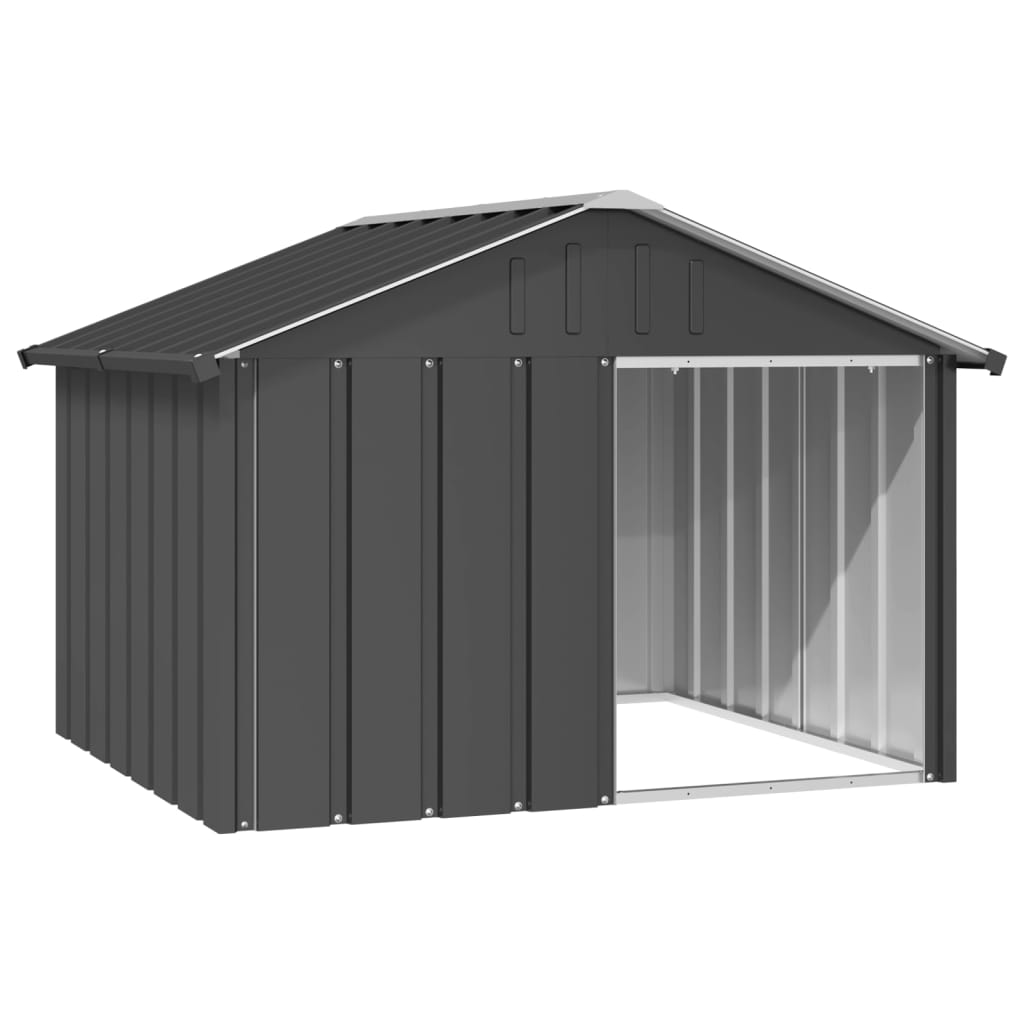 Vidaxl hundloft 116.5x103x81.5 cm galvaniserad stålantracitfärg