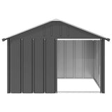 Vidaxl hundloft 116.5x103x81.5 cm galvaniserad stålantracitfärg