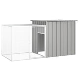 Vidaxl Chicken coop 200X91X100 CM Galvanized Steel Gray