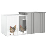 Vidaxl Chicken coop 200X91X100 CM Galvanized Steel Gray