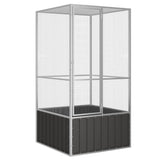 Vidaxl Vogelkäfig 111x107x211.5 cm verzinkte Stahl -Anthrazitfarbe
