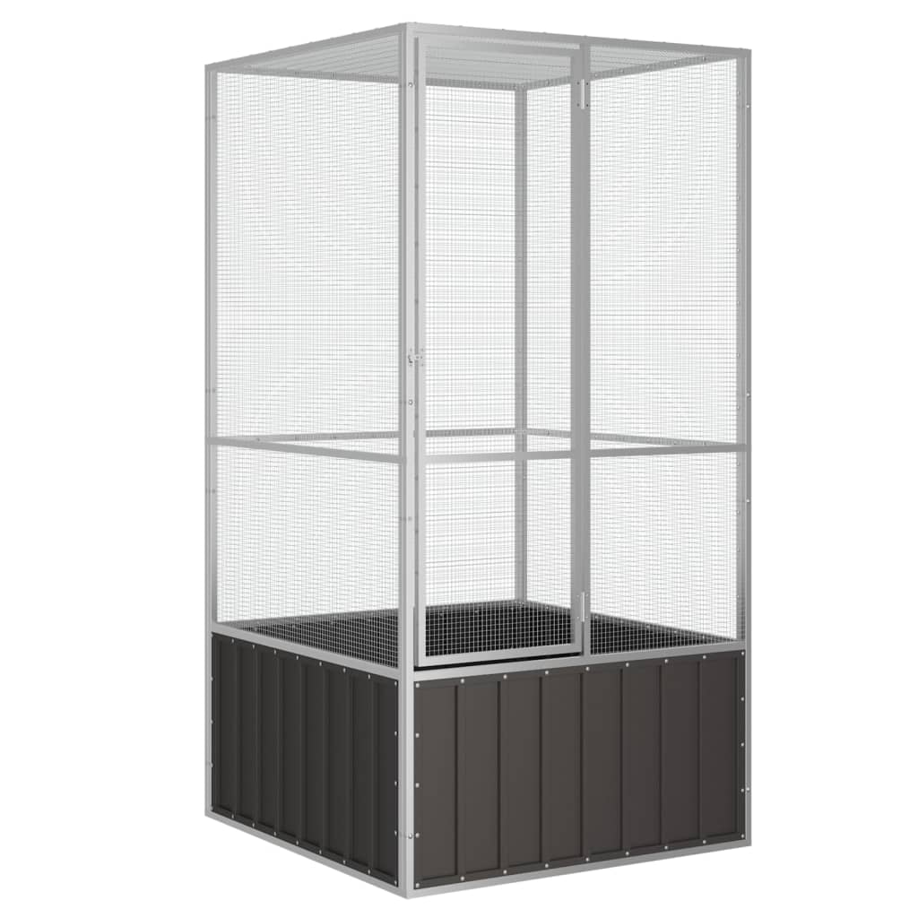 Vidaxl Bird Cage 111x107x211.5 cm ocynkowana stalowa antracytowa kolor