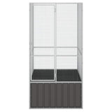 Vidaxl Vogelkäfig 111x107x211.5 cm verzinkte Stahl -Anthrazitfarbe