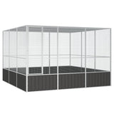 Vidaxl Bird Cage 302.5x324.5x211.5 cm ocynkowana antracyt stalowa