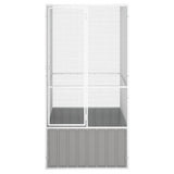 Vidaxl Vogelkäfig 111x107x211.5 cm verzinkter Stahl grau