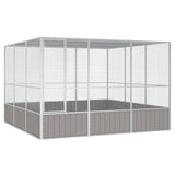 Vidaxl Bird Cage 302.5x324.5x211.5 cm ocynkowana stalowa szarość