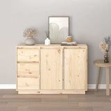 Vidaxl dressoir 111x34x75 cm massief grenenhout