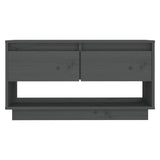 Vidaxl tv-meubel 74x34x40 cm massief grenenhout grijs