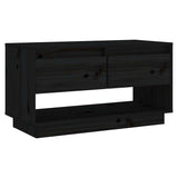 Vidaxl tv-meubel 74x34x40 cm massief grenenhout zwart