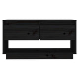 Vidaxl tv-meubel 74x34x40 cm massief grenenhout zwart