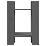 Vidaxl boekenkast kamerscherm 41x35x57 cm massief grenenhout grijs