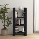 Vidaxl boekenkast kamerscherm 60x35x125 cm massief hout zwart