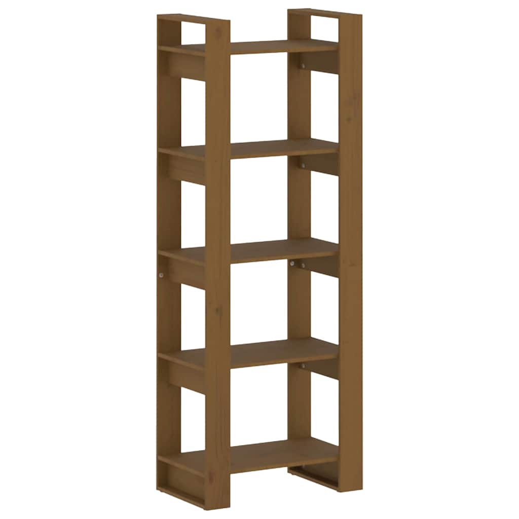 Vidaxl boekenkast kamerscherm 60x35x160 cm massief hout honingbruin