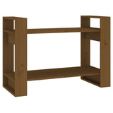 Vidaxl boekenkast kamerscherm 80x35x56,5 cm massief hout honingbruin