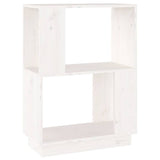 Vidaxl boekenkast kamerscherm 51x25x70 cm massief grenenhout wit