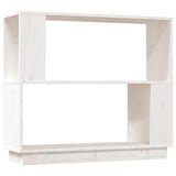 Vidaxl boekenkast kamerscherm 80x25x70 cm massief grenenhout wit