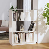 Vidaxl boekenkast kamerscherm 80x25x101 cm massief grenenhout wit