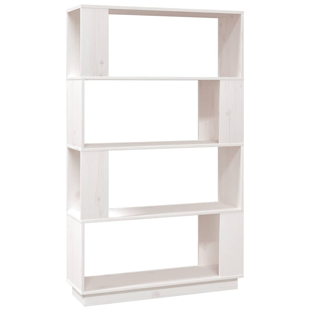 Vidaxl boekenkast kamerscherm 80x25x132 cm massief grenenhout wit