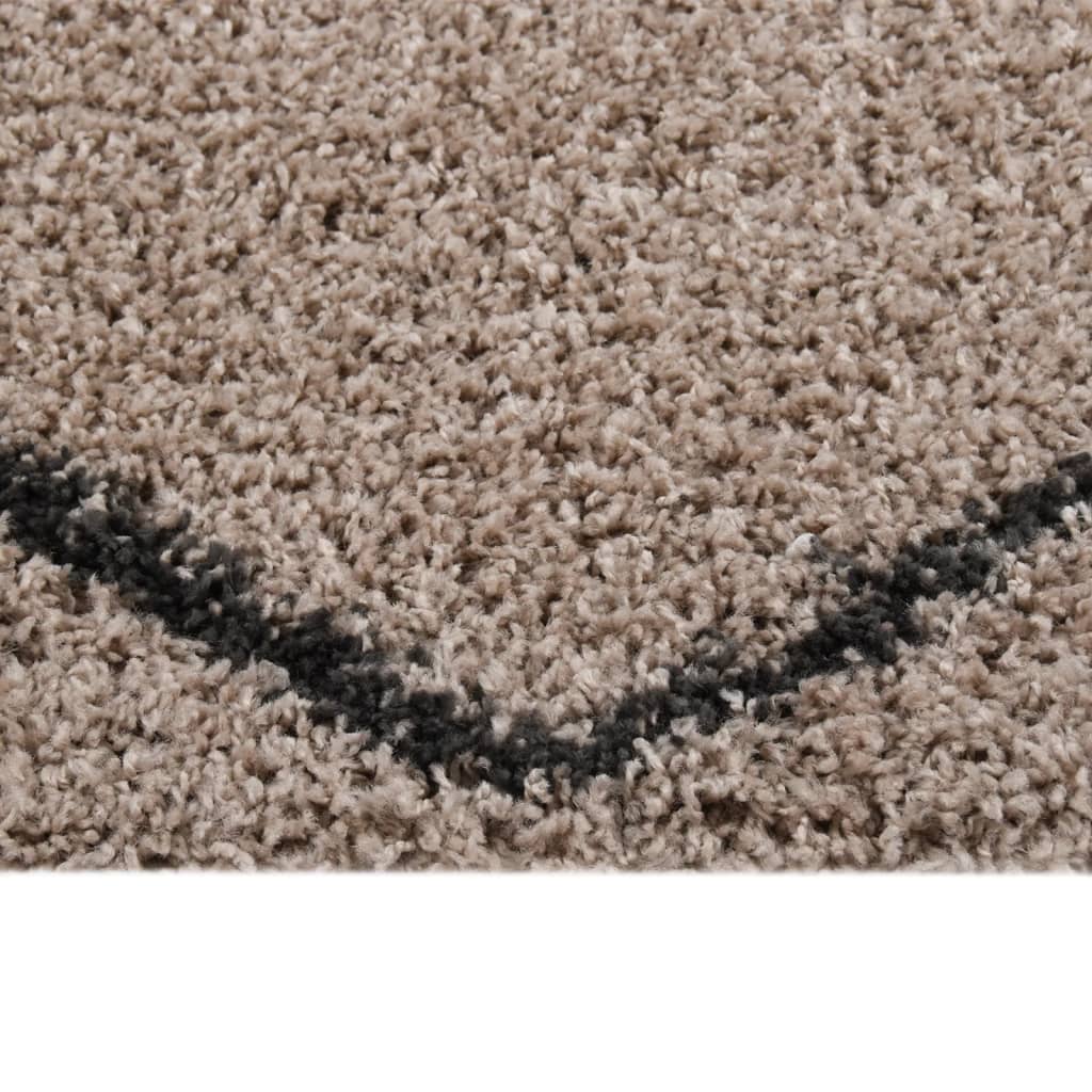 Vidaxl Rug Shaggy visok kup 160x230 cm bež in antracitna barva