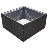 VIDAXL -Planungsbox 80x80x40 cm Poly Rattan Schwarz
