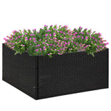 Vidaxl Planning Box 80x80x40 cm Poly Rattan Black