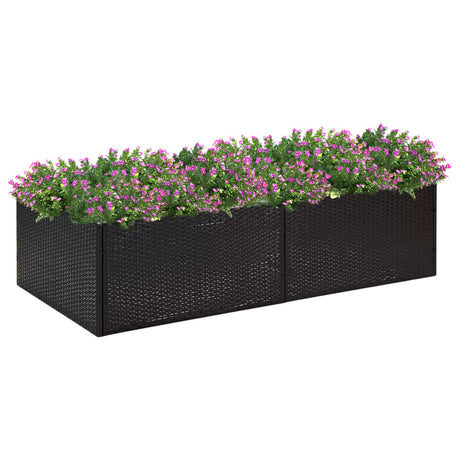 VIDAXL -Planungsbox 157x80x40 cm Poly Rattan Schwarz