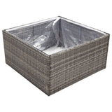 Vidaxl Planning Box 80x80x40 cm Poly Rattan Gray