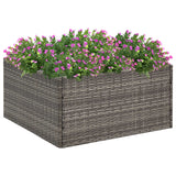 Vidaxl Planning Box 80x80x40 cm Poly Rattan Gray