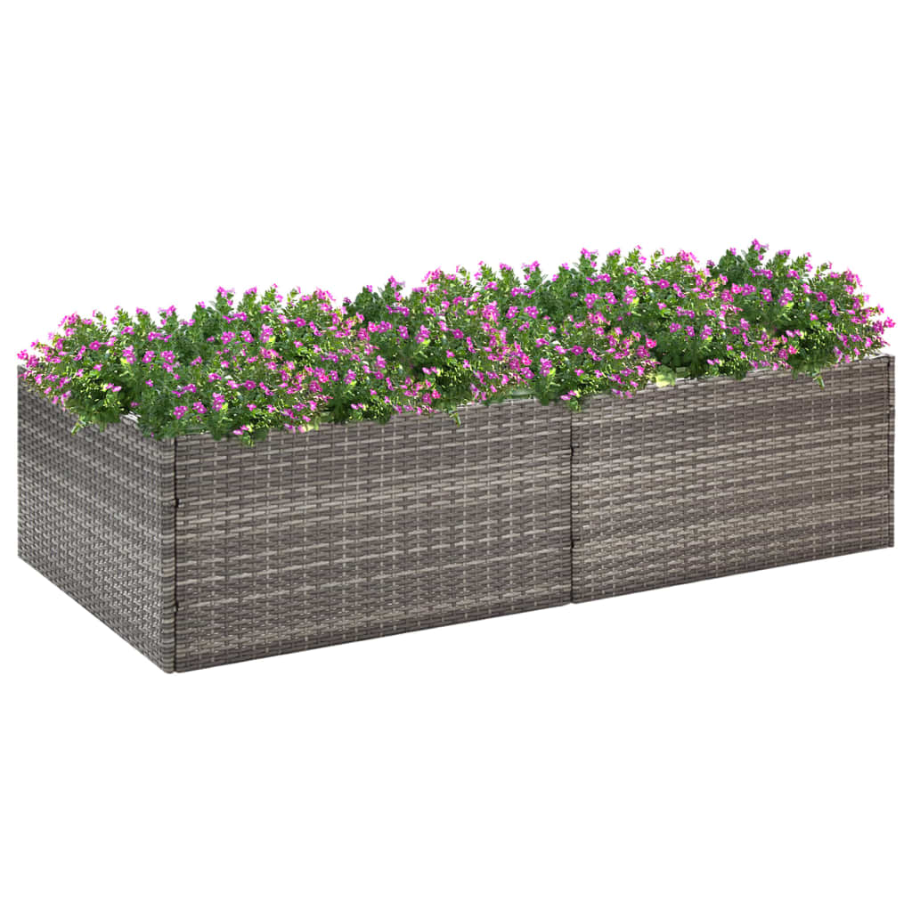 Vidaxl Planning Box 157x80x40 cm Poly Rattan Gray