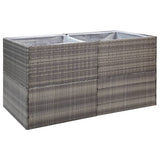 VIDAXL -Planungsbox 157x80x80 cm Poly Rattan Grau