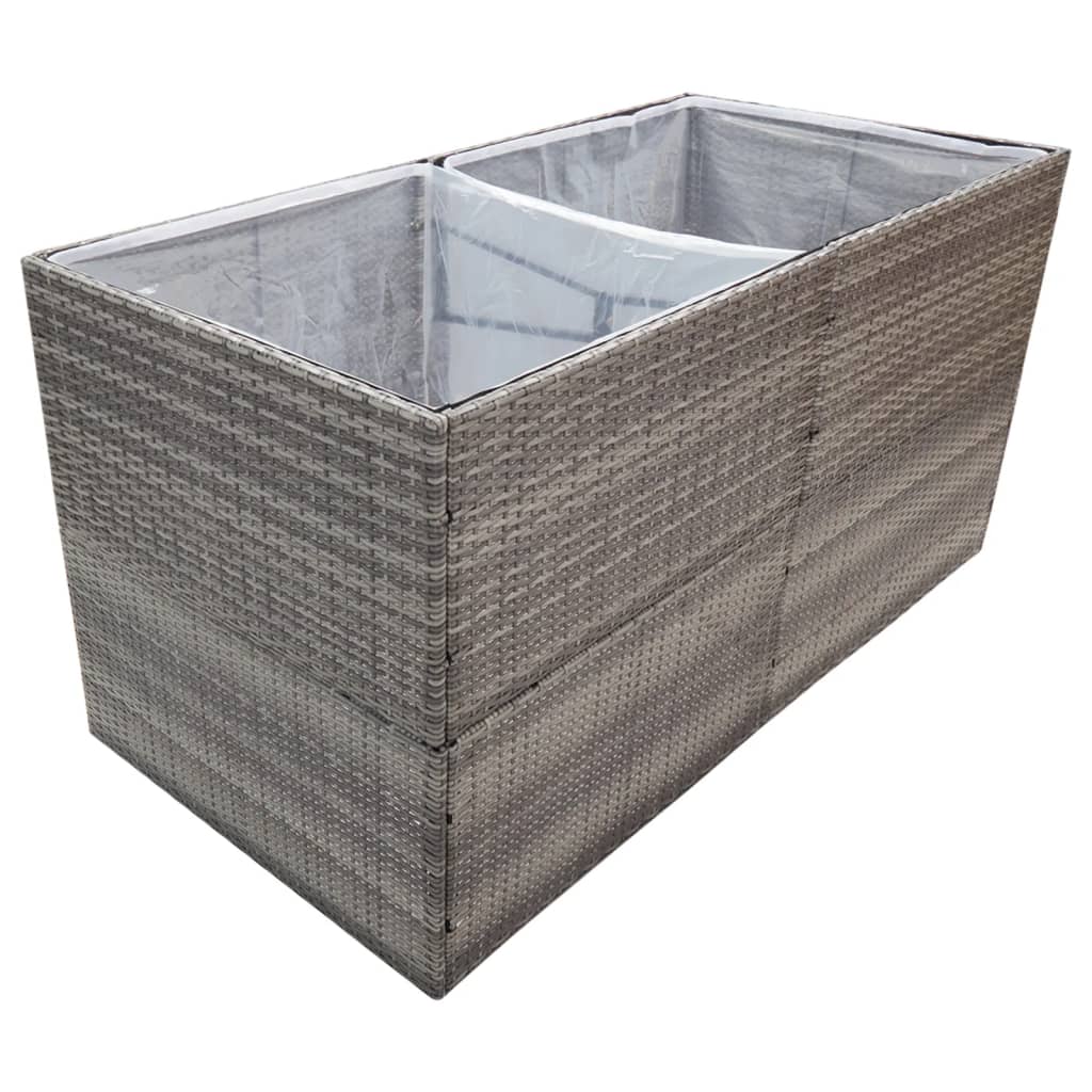 Vidaxl Planning Box 157x80x80 cm Poly Rattan Gray