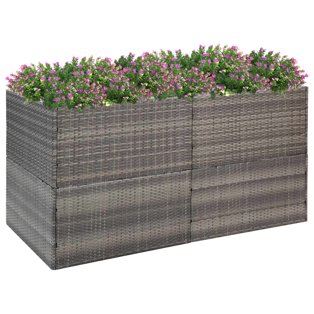 Vidaxl Planning Box 157x80x80 cm Poly Rattan Gray