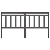 Vidaxl hoofdbord 186x4x100 cm massief grenenhout grijs
