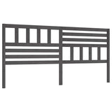 Vidaxl hoofdbord 206x4x100 cm massief grenenhout grijs
