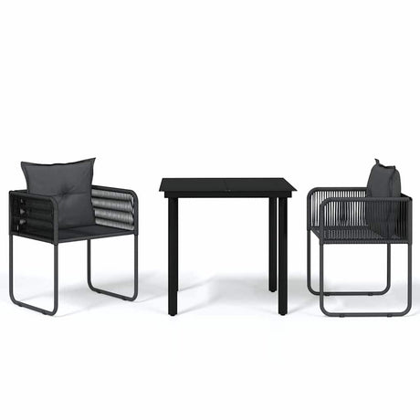 Vidaxl 3-delige tuinset zwart