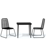 Vidaxl 3-delige tuinset zwart