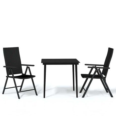 Vidaxl 3-delige tuinset zwart