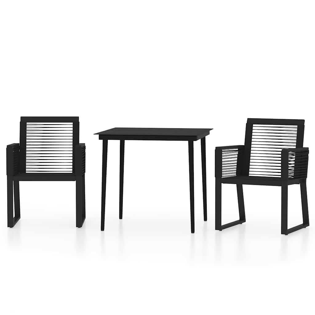 Vidaxl 3-delige tuinset zwart