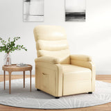 Vidaxl fauteuil verstelbaar kunstleer crèmekleurig