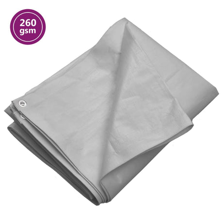 VIDAXL -Gerät Segel 260 g m² 8x10 m HDPE Grau