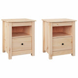 Vidaxl nachtkastjes 2 st 40x35x49 cm massief grenenhout