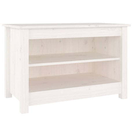 Vidaxl Schuhe Bank 70x38x45.5 cm Festkiefer weiß