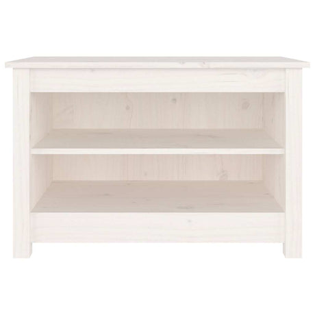Vidaxl Schuhe Bank 70x38x45.5 cm Festkiefer weiß