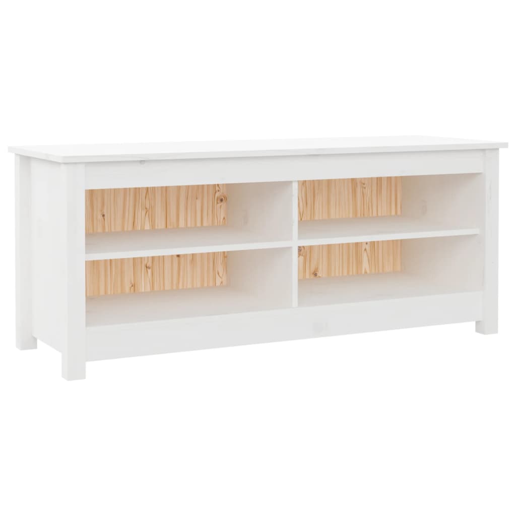 Vidaxl Shoes Bank 110x38x45.5 cm Solid Pine White