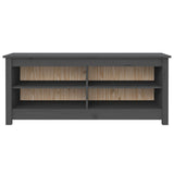 Vidaxl -Schuhsofa 110x38x45.5 cm Festkieferngrau
