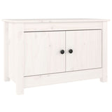 Vidaxl Cabinet da scarpe 70x38x45.5 cm Pino solido bianco