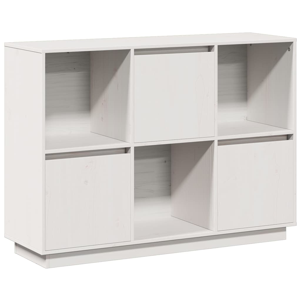 Vidaxl dressoir 110,5x35x80 cm massief grenenhout wit